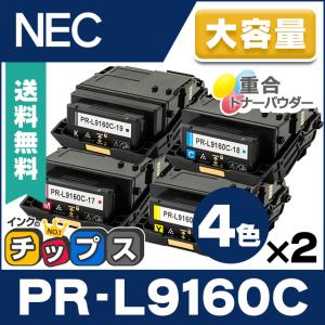 PR-L9160C （PRL9160C） NEC トナーカートリッジ PR-L9160C-19 PR-L9160C-18 PR-L9160C-17 PR-L9160C-16 4色 ×2 互換トナー MultiWriter 9160C｜chips