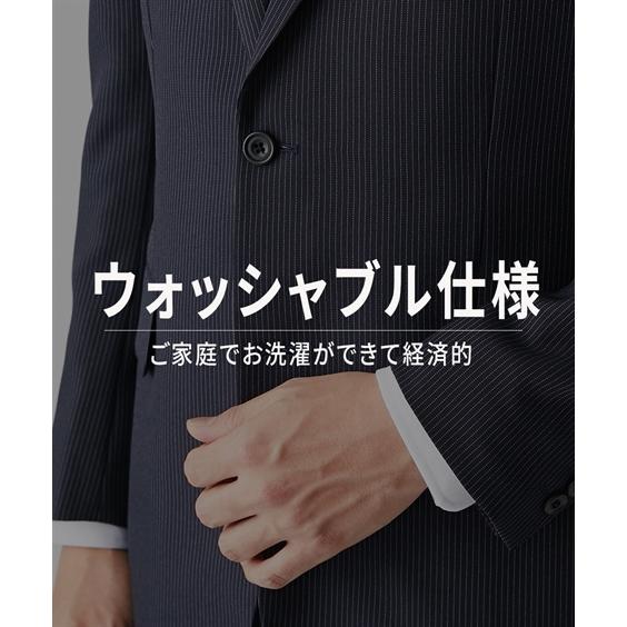 スーツ ビジネス メンズ 洗えるツー パンツ シングル2つボタン＋ツータック 2本 E5〜K8 ニッセン nissen｜nissenzai｜04