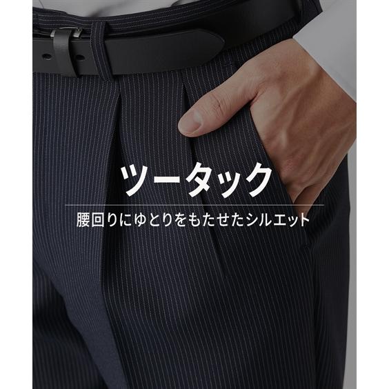 スーツ ビジネス メンズ 洗えるツー パンツ シングル2つボタン＋ツータック 2本 E5〜K8 ニッセン nissen｜nissenzai｜05